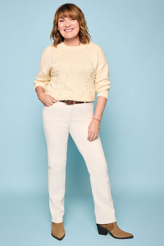 The SARA Coloured Straight Leg Jeans